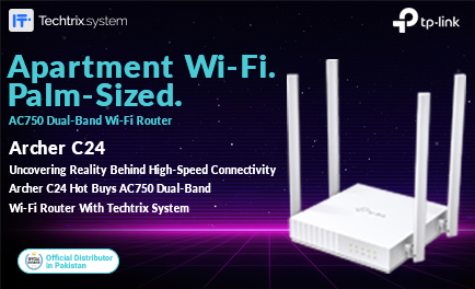 Title: Unleashing High-Speed Connectivity: Archer C24 Hot Buys AC750 Dual-Band Wi-Fi Router Introduction: In the fast-paced world of technology, a reliable Wi-Fi connection is paramount. The Archer C24 AC750 Dual-Band Wi-Fi Router stands out as a beacon of seamless connectivity, and at the forefront of delivering this exceptional product in Pakistan and Lahore is TechTrix System, the sole authorized distributor for TP-Link. Blazing Fast Speeds: Imagine a world where streaming, gaming, and browsing happen at the speed of thought. With the Archer C24, this becomes a reality. Delivering AC750 dual-band Wi-Fi, this router ensures that your internet experience is not just fast, but consistently reliable. HD video streaming and online gaming are a breeze, thanks to its powerful dual-band technology. Seamless Connectivity: The Archer C24 doesn't just stop at speed; it's designed for seamless connectivity. Whether you're working from home, connecting multiple devices, or simply enjoying a movie night with your family, this router provides a robust and stable connection across all your devices. Say goodbye to lag and hello to uninterrupted internet enjoyment. ==== Advanced Security Features: TechTrix System, as the sole authorized distributor of TP-Link in Pakistan and Lahore, ensures that your online experience is not just fast but also secure. The Archer C24 comes equipped with advanced security features, including WPA/WPA2 encryption, protecting your network from unauthorized access and keeping your data safe from prying eyes. Easy Setup and Management: Setting up the Archer C24 is a breeze, thanks to its user-friendly interface. With just a few clicks, you can have your network up and running. The router also comes with the TP-Link Tether app, allowing you to manage your network settings from the palm of your hand. TechTrix System provides comprehensive support to make sure your setup is smooth and hassle-free. TechTrix System: Your Trusted Partner: As the sole TP-Link authorized distributor in Pakistan and Lahore, TechTrix System is committed to providing genuine, high-quality products. With a reputation built on trust and reliability, TechTrix System ensures that you receive not only the best products but also unmatched customer service. Your satisfaction is their priority. Conclusion: In a world where connectivity is key, the Archer C24 AC750 Dual-Band Wi-Fi Router emerges as a hot buy. TechTrix System, as the exclusive TP-Link authorized distributor in Pakistan and Lahore, brings this cutting-edge technology to your doorstep. Say goodbye to connectivity issues and embrace a seamless, high-speed internet experience with Archer C24. Trust TechTrix System for all your TP-Link needs and let the power of connectivity redefine your online world.